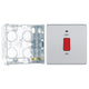 BG Screwless Brushed Steel 45A DP Single Plate + Neon FBS74 with 35mm Steel Back Box