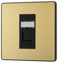 BG Evolve PCDSBRJ451B Satin Brass RJ45 Cat6-Black Insert