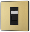 BG Evolve PCDSBRJ451B Satin Brass RJ45 Cat6-Black Insert by British General (BG-PCDSBRJ451B-Shopify-SA_1)