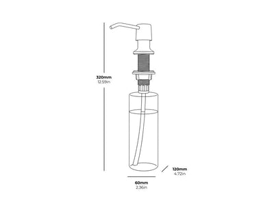 Bremmer Vena Sink Soap Dispenser in Brushed Steel