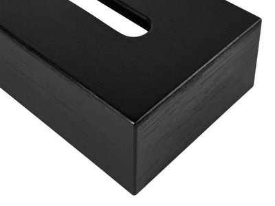 Corby Buxton Rectangle Tissue Box Cover in Black BUSA Bamboo