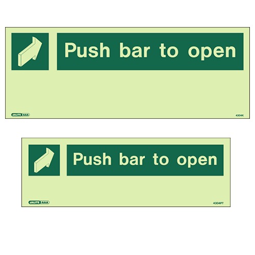 'Push bar to open' Signs – Kent Traders