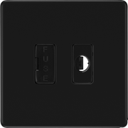 BG Nexus Matt Black Unswitched and Fused with Flex Outlet FFB55 by British General (BG-FFB55-1)