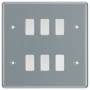 BG Metal Clad 5 Gang Intermediate Light Switch Custom Grid