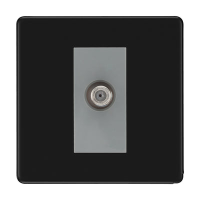 BG Screwless Black Nickel Satellite Socket FBN64G by British General (BG-FBN64G)