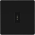 BG Screwless Matt Black 1 Gang 20 Amp Double Pole Secret Key Grid Switch
