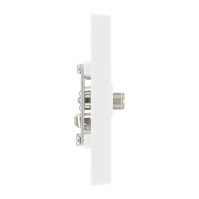 BG 965 Moulded Square Edge | White | 2 Gang Satellite TV Socket Outlet by British General (BG-965)