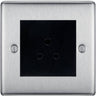 BG Nexus Metal Brushed Steel 5A Unswitched Socket NBS29MB by British General (BG-NBS29MB)