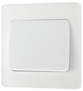 BG PCDCL12WW Pearlescent White Evolve 1 Gang 20A 16AX 2 Way Wide Rocker Light Switch - White Insert