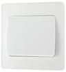 BG PCDCL12WW Pearlescent White Evolve 1 Gang 20A 16AX 2 Way Wide Rocker Light Switch - White Insert by British General (BG-PCDCL12WW-Shopify-SA_1)