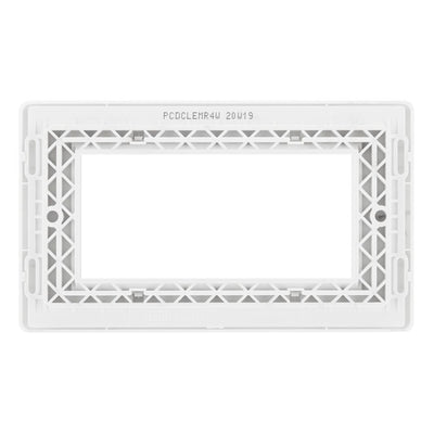 BG Evolve Pearlescent White 4G Faceplate with 45W USB A+C Charger Modules