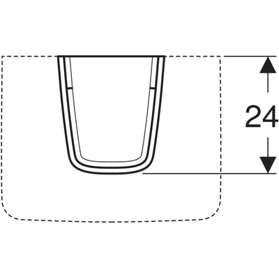 Geberit Selnova Semi Ped For HR Basin Inc Fixings - 501.448.00.6 by Geberit (Geberit-501.448.00.6)
