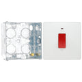 BG Evolve Pearlescent White 45A DP Single Plate + Neon PCDBC74B with 35mm Steel Back Box