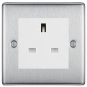 BG Nexus Brushed Steel 13A Unswitched Socket NBSUSSW by British General (BG-NBSUSSW)