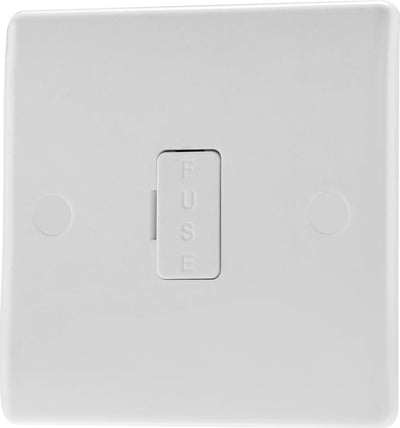 BG 854 Moulded Round Edge | White | 13A Unswitched Fused Connection Unit by British General (BG-854)