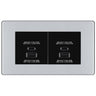 BG Screwless Polished Chrome 4G Faceplate with 45W USB A+C Charger Modules – Black Insert by British General (BG-FPCEMR4+EMUSBAC45B)