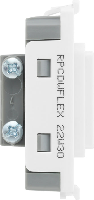 BG RPCDWFLEX Evolve Grid White 10mm Flex Outlet Module