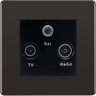 BG Nexus Screwless Black Nickel TV/FM/SAT Socket FBN67B by BG Nexus (BG-FBN67B)