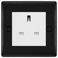 BG Nexus Matt Black 13A Unswitched Socket NFBUSSW
