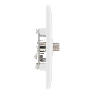 BG 865 Moulded Round Edge | White | 2 Gang Satellite TV Socket Outlet