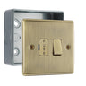 BG Nexus Antique Brass 13A Switched Fused Connection Unit with Surface Pattress Back Box by British General (BG-NAB50+MC501)