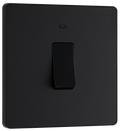 BG Evolve PCDMB31B Matt Black 20A 2 Pole LED Switch-Black Insert