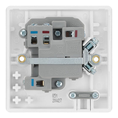 BG Nexus 13A 2 Pole Flex Outlet Switched Fused Connection & 32mm Pattress Box