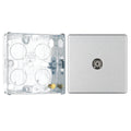 BG Screwless Brushed Steel Single Isolated Co-Axial TV Socket FBS62 with 25mm Steel Back Box