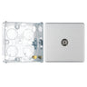 BG Screwless Brushed Steel Single Isolated Co-Axial TV Socket FBS62 with 25mm Steel Back Box