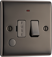 BG NBN53 Nexus Metal Black Nickel 13A Flex Output Neon Switched Fused Spur Unit by British General (BG-NBN53-Shopify-SA_1)