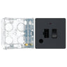 BG Evolve Matt Grey 13A Switched Spur + Neon PCDMG52B with 35mm Steel Back Box