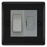 BG Nexus Metal Matt Black 20A Double Pole Switch & 13A Fused Spur Plate | Grey Insert by British General