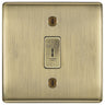 BG Nexus Metal Antique Brass 2 Way Single Pole Emergency Key Switch NAB12EL by British General (BG-NEXUS-AB-1GANG-2Way-EMG-LTG-TEST)