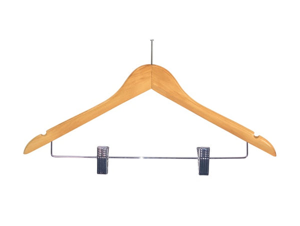 Corby Burlington Guest Hanger in Light Wood with Clips & Security Pin