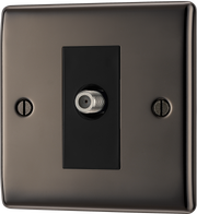 BG NBN64 Nexus Metal Black Nickel 1 Gang Satellite Socket by British General (BG-NBN64-Shopify-SA_1)