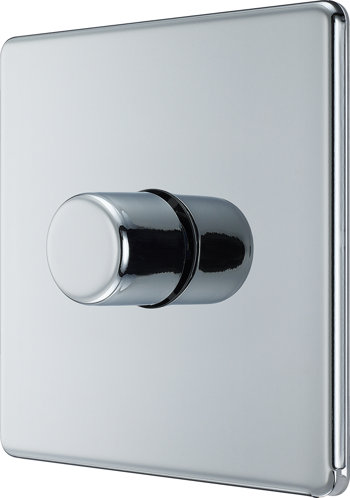 FPC81 Side - This trailing edge single dimmer switch from British General allows you to control your light levels and set the mood. The intelligent electronic circuit monitors the connected load and provides a soft-start with protection against thermal.