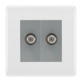 BG White Moulded Double Satellite Socket NWM642G