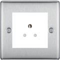 BG Nexus Metal Brushed Steel 5A Unswitched Socket NBS29MW
