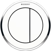 Geberit Type10 Dual Flush Button For Furniture Gloss Chrome/White - 116.057.KJ.1 by Geberit (Geberit-116.057.KJ.1)