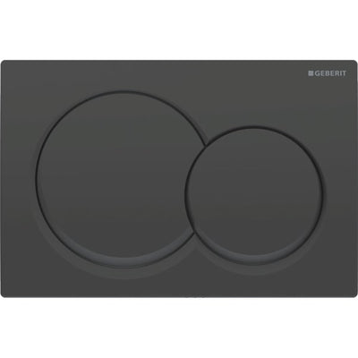 Geberit Alpha01 Round Dual Flush Plate - Matt Black - 115.035.14.1