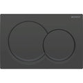 Geberit Alpha01 Round Dual Flush Plate - Matt Black - 115.035.14.1
