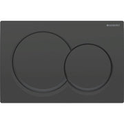 Geberit Alpha01 Round Dual Flush Plate - Matt Black - 115.035.14.1 by Geberit (Geberit-115.035.14.1)