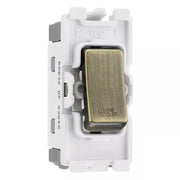 BG RRWCAB Antique Brass 20 Amp DP Appliance Grid Switch Labelled Wine Cooler by British General (BG-RRWCAB+RAB30)