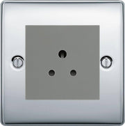 BG Nexus Metal Polished Chrome 2A Unswitched Socket NPC28G by British General (BG-NPC28G)