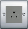BG Nexus Metal Polished Chrome 2A Unswitched Socket NPC28G by British General (BG-NPC28G)