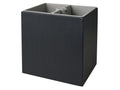 Corby Highland Rectangular Dual Recycling Bin in Black PU Leather with Plastic Inserts