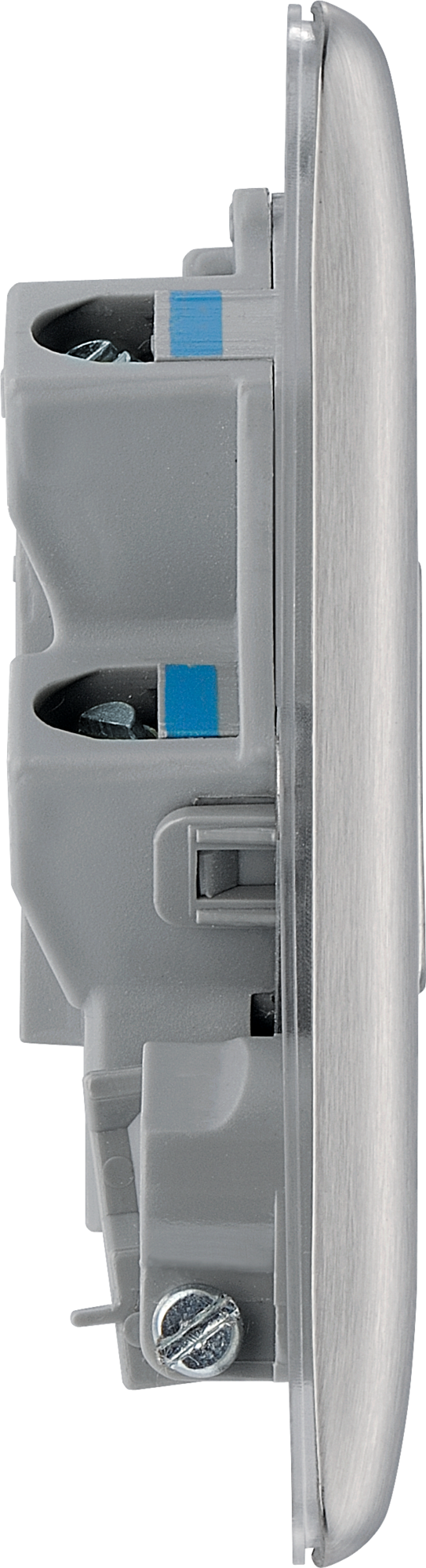 NBS55 Side - This 13A fused and unswitched connection unit from British General provides an outlet from the mains containing the fuse ideal for spur circuits and hardwired appliances.