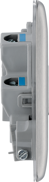 NBS55 Side - This 13A fused and unswitched connection unit from British General provides an outlet from the mains containing the fuse ideal for spur circuits and hardwired appliances.
