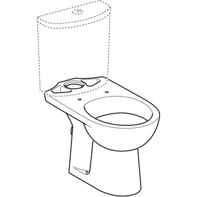 Geberit Selnova Close Coupled Pan - 390x360x670mm - White - 501.040.00.6 by Geberit (Geberit-501.040.00.6)