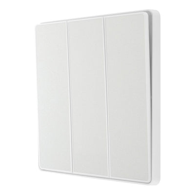 BG Evolve Pearlescent White 3 Gang 2-Way Edge to Edge Rocker Switch PCDCL43EW with 35mm Steel Back Box